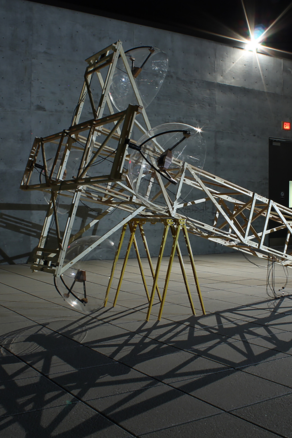 The Tower waiting to be raised on the 4th Floor Rooftop Deck at the Hardesty Arts Center